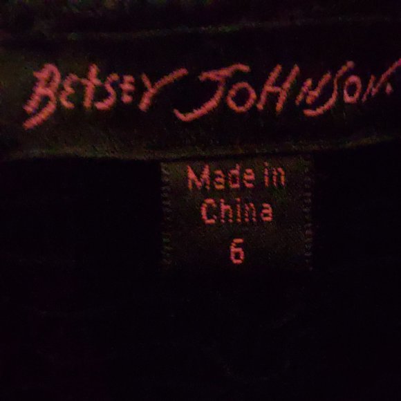 Betsy Johnson Black Silk Dress. Size 6 - Picture 13 of 13